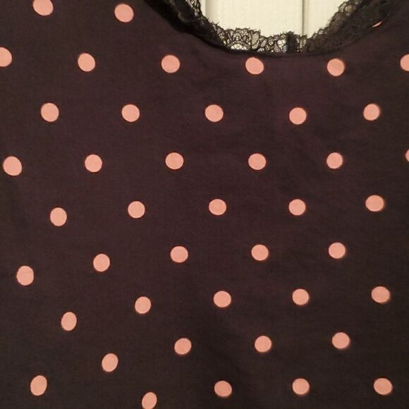 Victoria’s Secret Black Pink Polka-dots Crop Camisole Size Medium - Picture 6 of 8